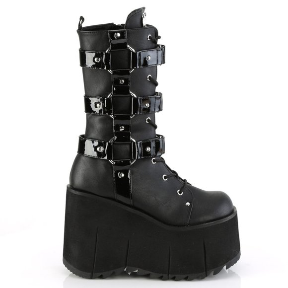 Gothic Platform Lace Up Boots - Picture 1 of 5